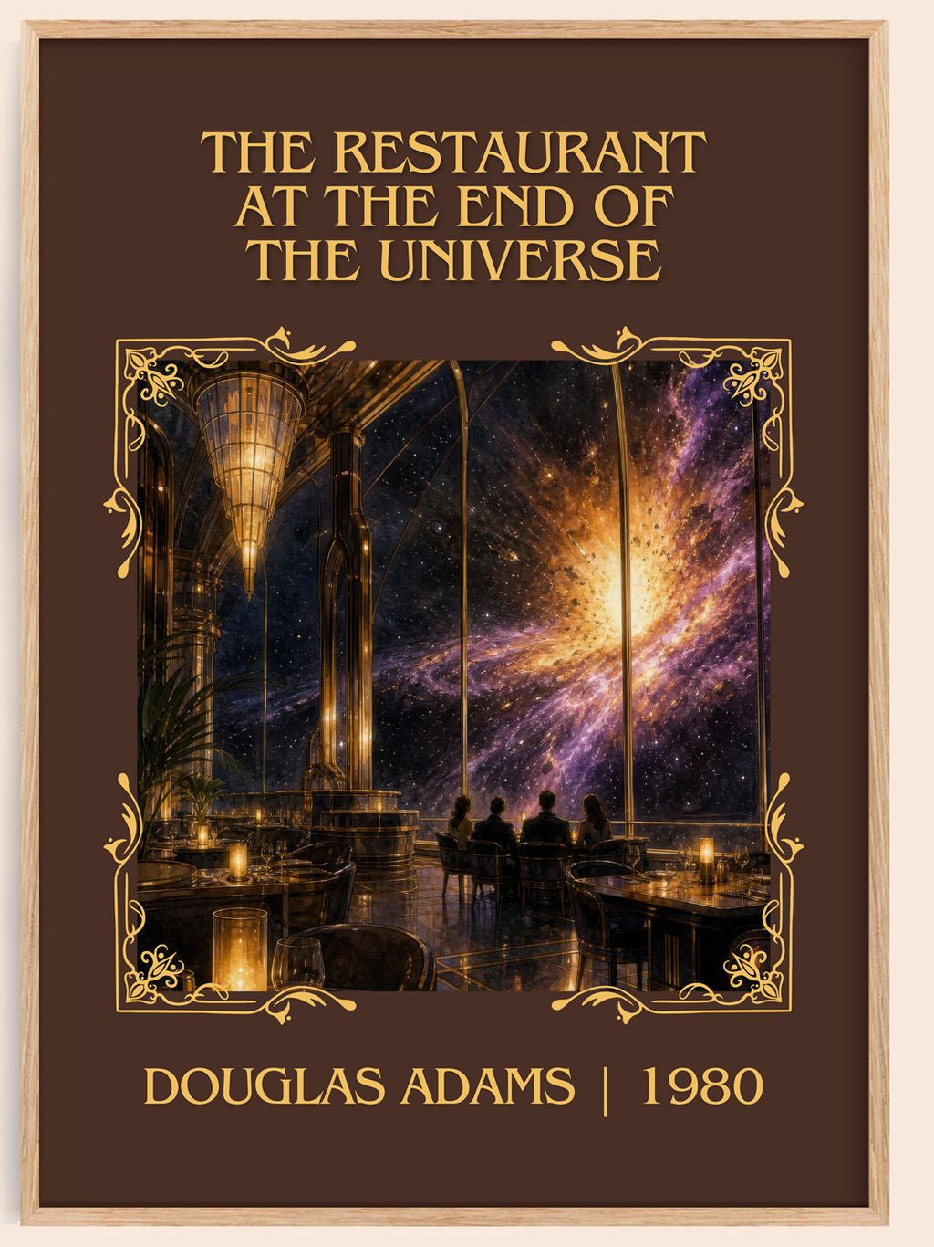 The Restaurant at the End of the Universe Classic Book Art Print by Douglas Adams – book poster