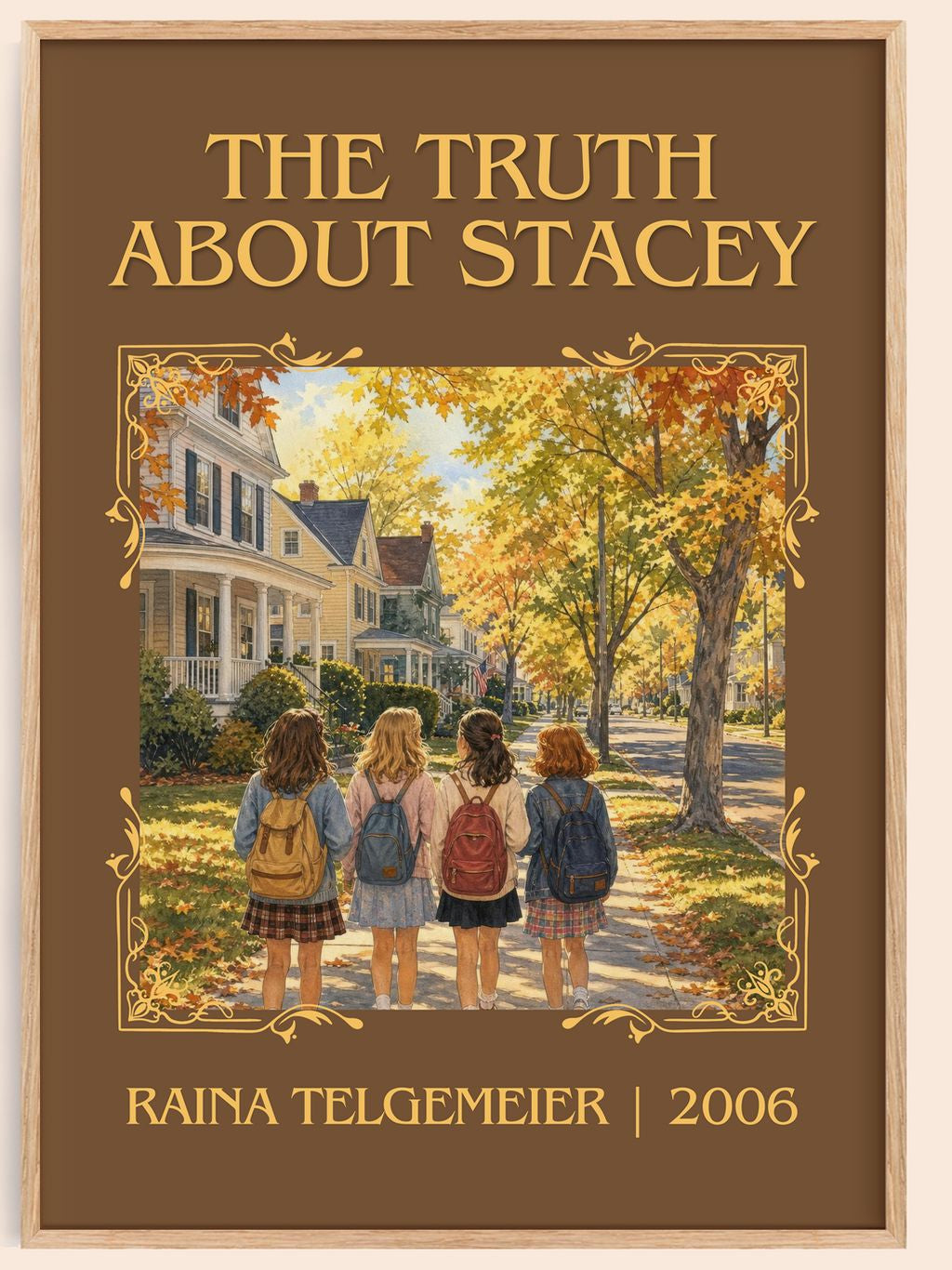 The Truth About Stacey Classic Book Art Print by Raina Telgemeier – book poster