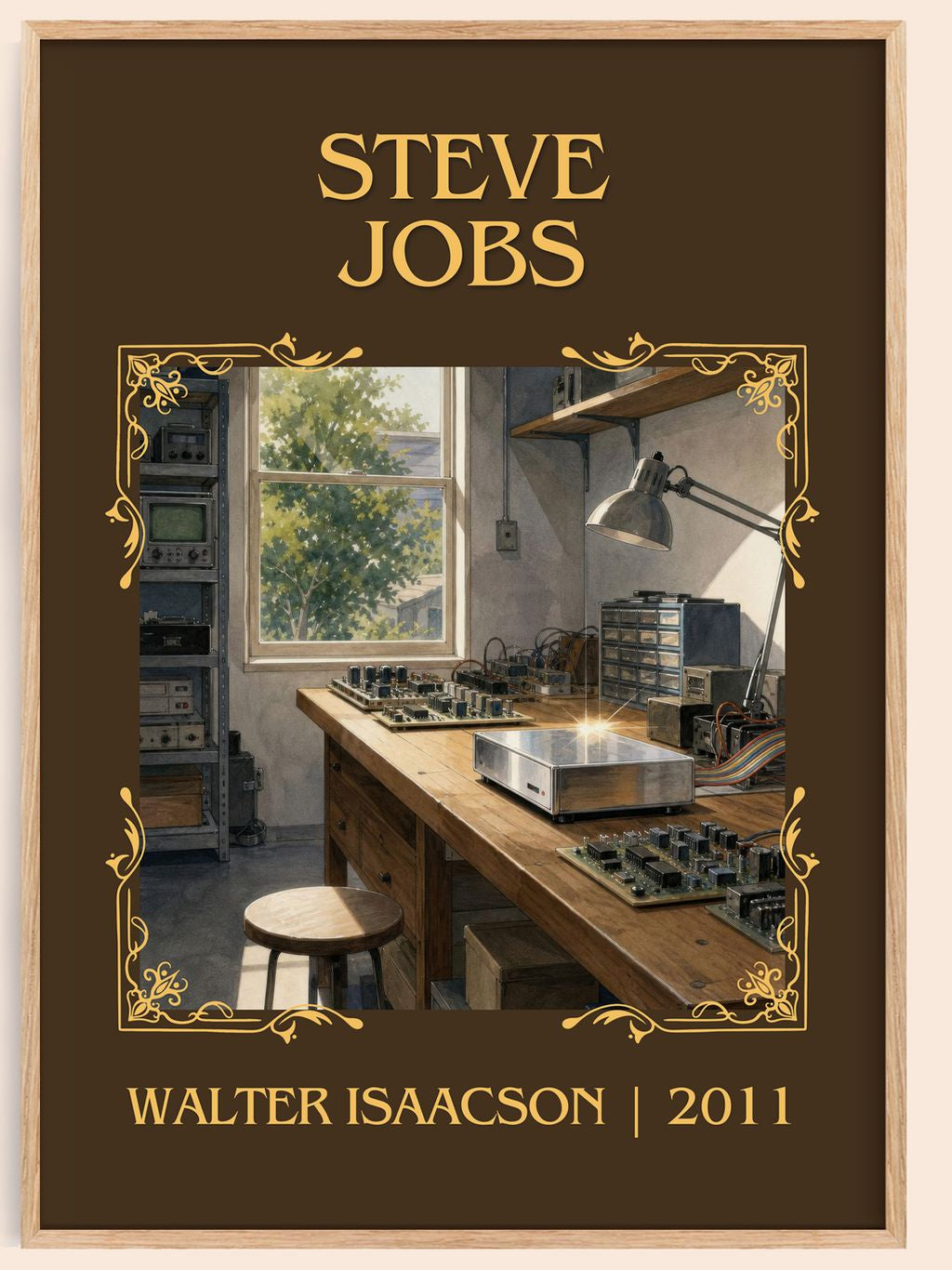 Steve Jobs Classic Book Art Print by Walter Isaacson – book poster