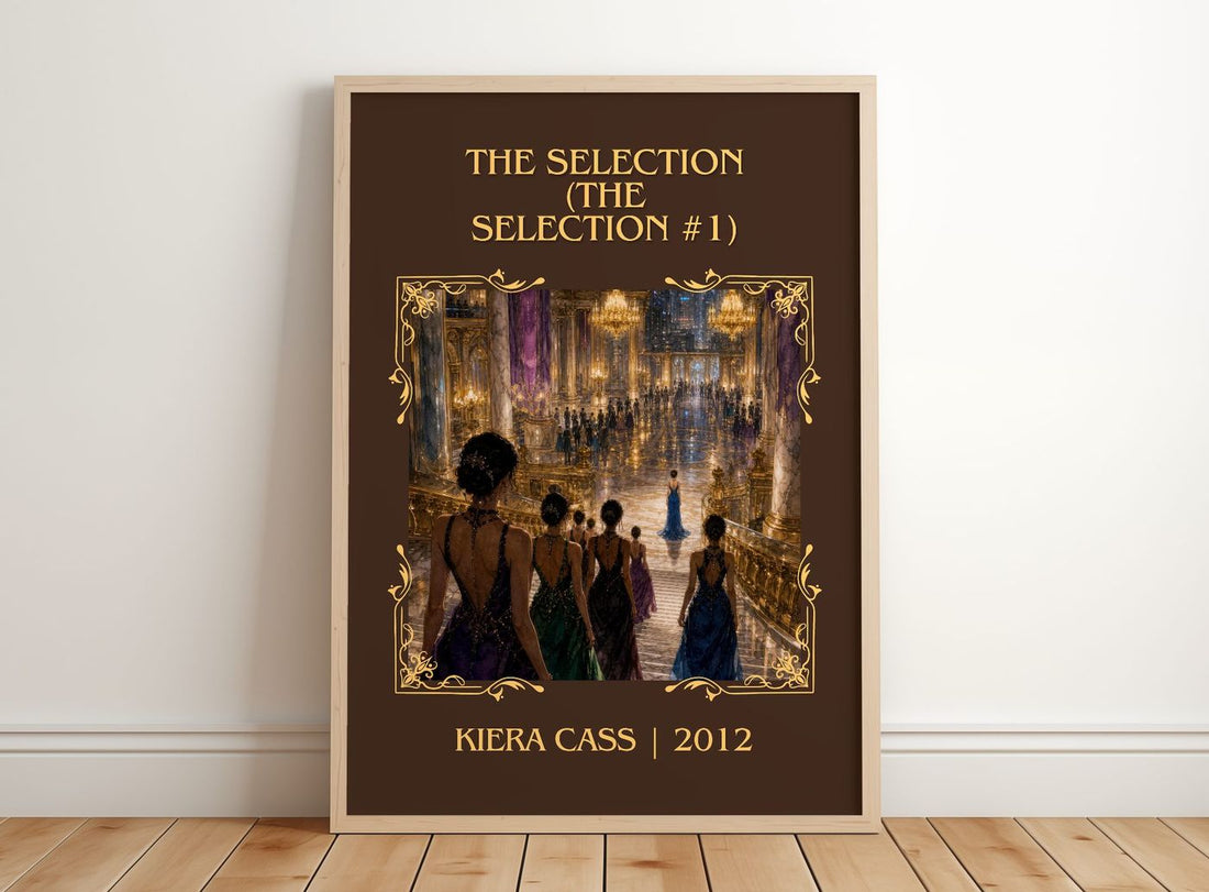 The Selection (The Selection #1) Classic Book Art Print by Kiera Cass – framed print leaning on a wooden floor