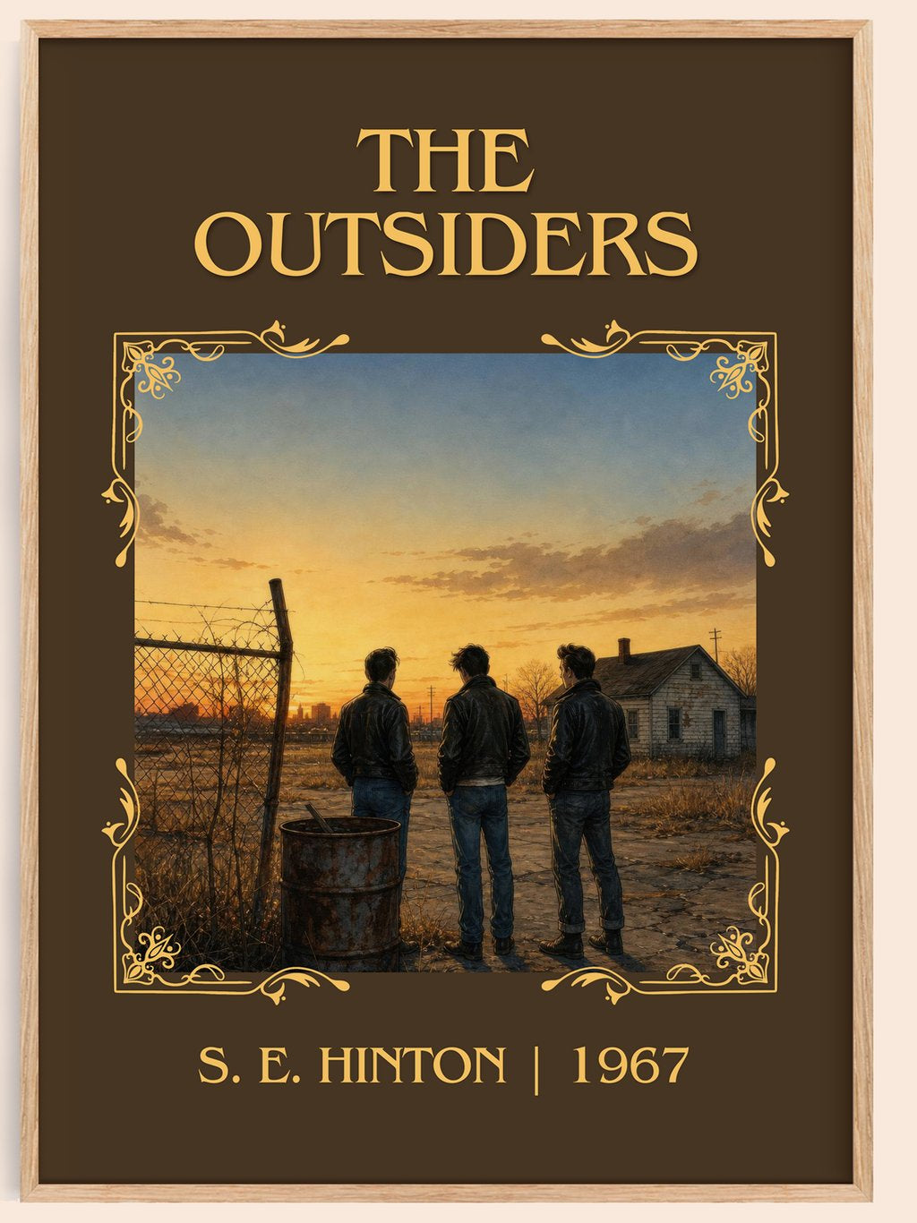 The Outsiders Classic Book Art Print by S. E. Hinton – book poster