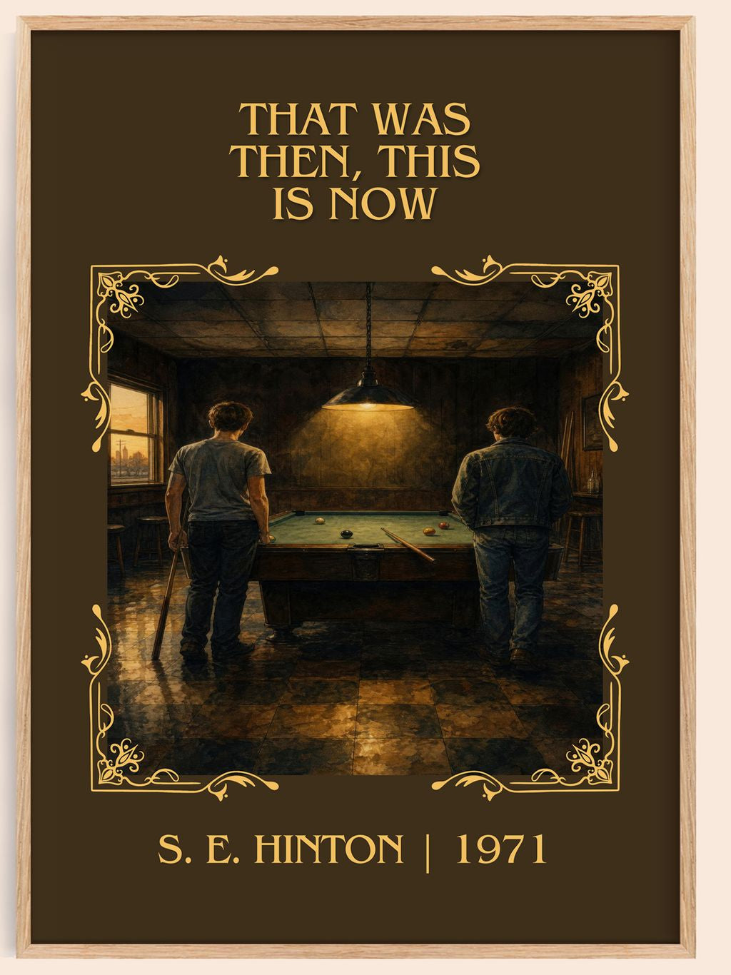 That was then, this is now Classic Book Art Print by S. E. Hinton – book poster