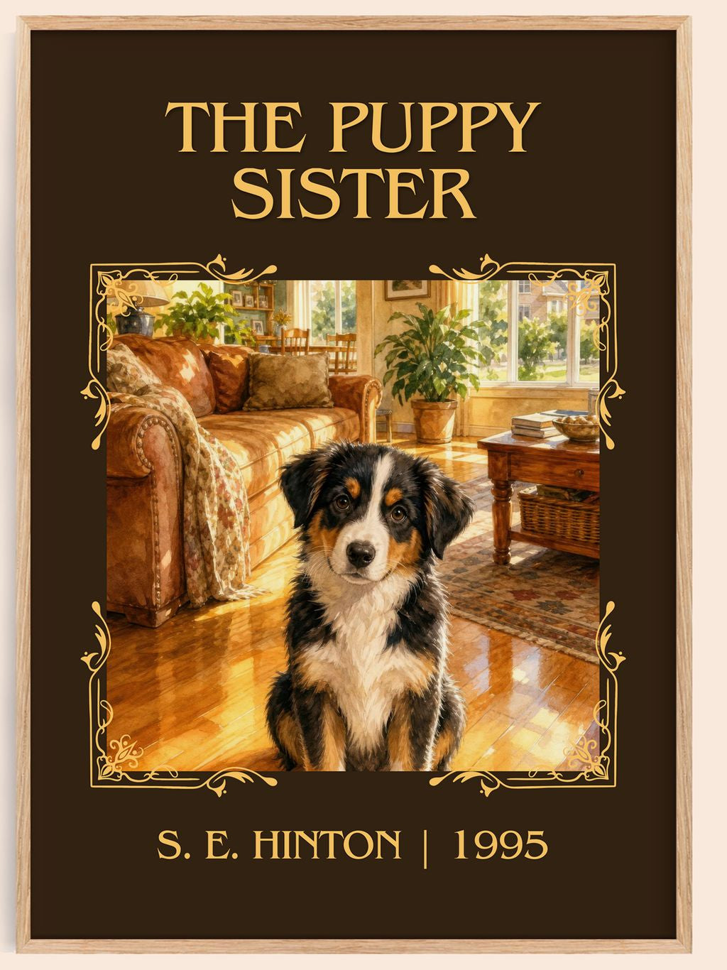 The Puppy Sister Classic Book Art Print by S. E. Hinton – book poster