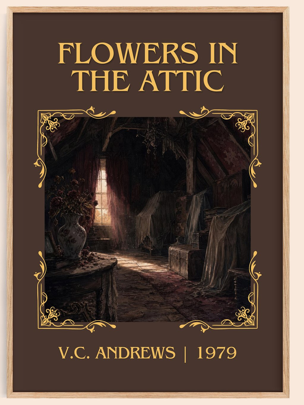 Flowers in the Attic Classic Book Art Print by V.C. Andrews – book poster