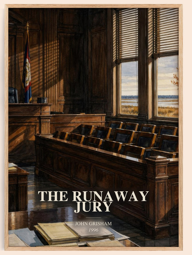 The Runaway Jury Book Watercolour Illustration by John Grisham