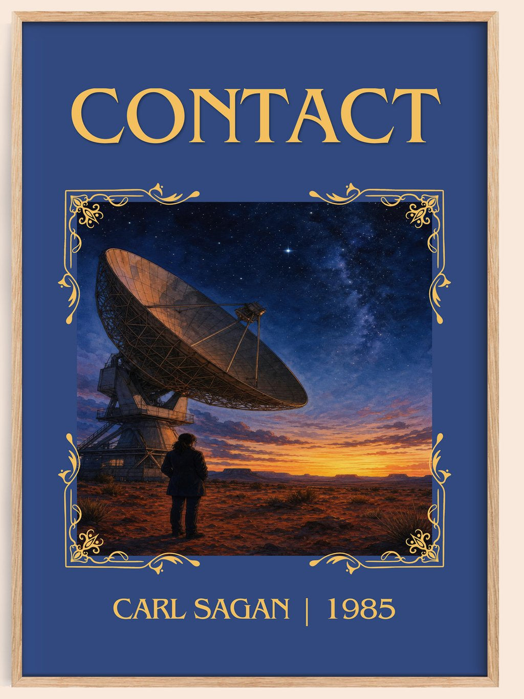Contact Classic Book Art Print by Carl Sagan – book poster