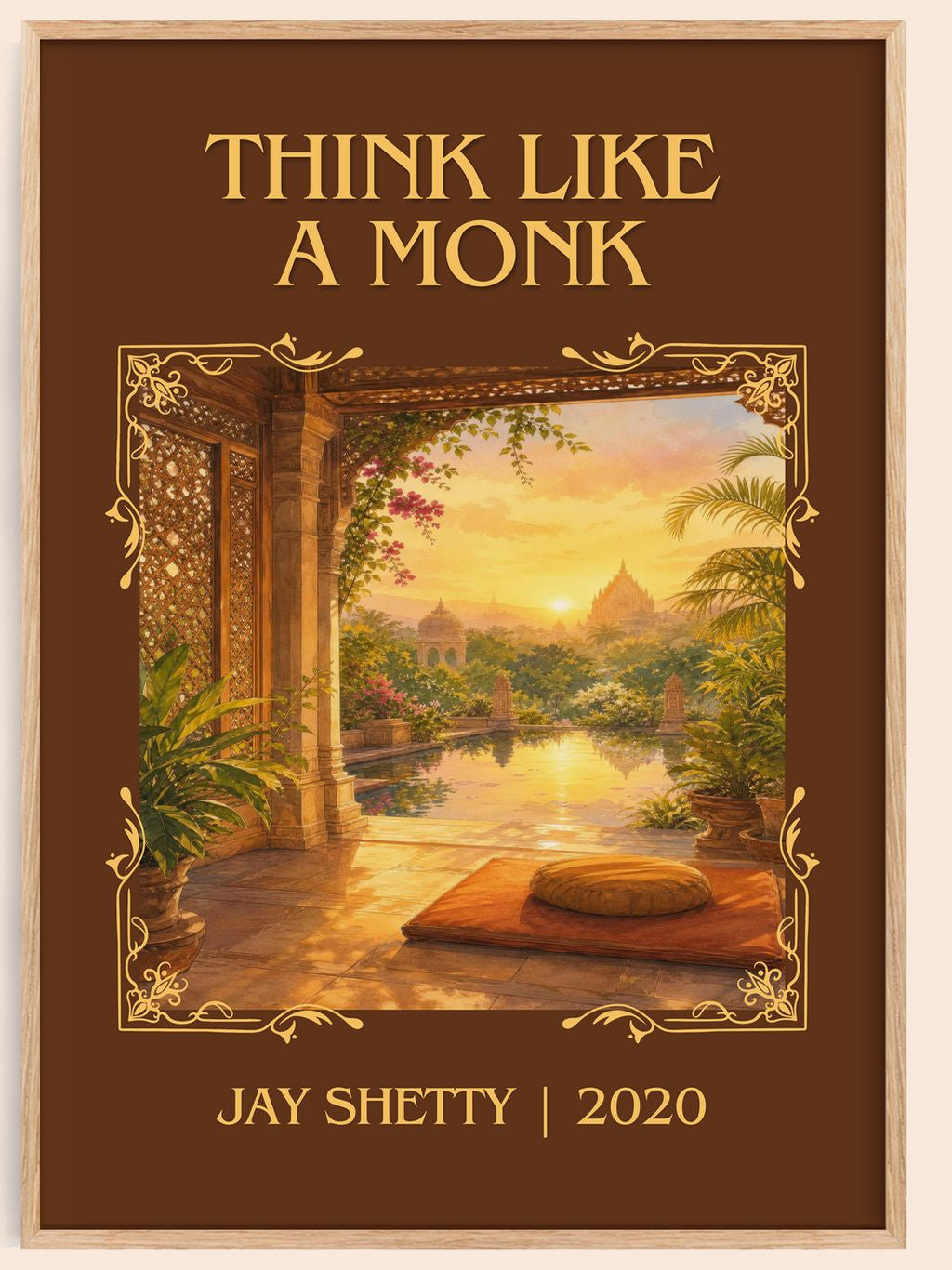 Think Like a Monk Classic Book Art Print by Jay Shetty – book poster