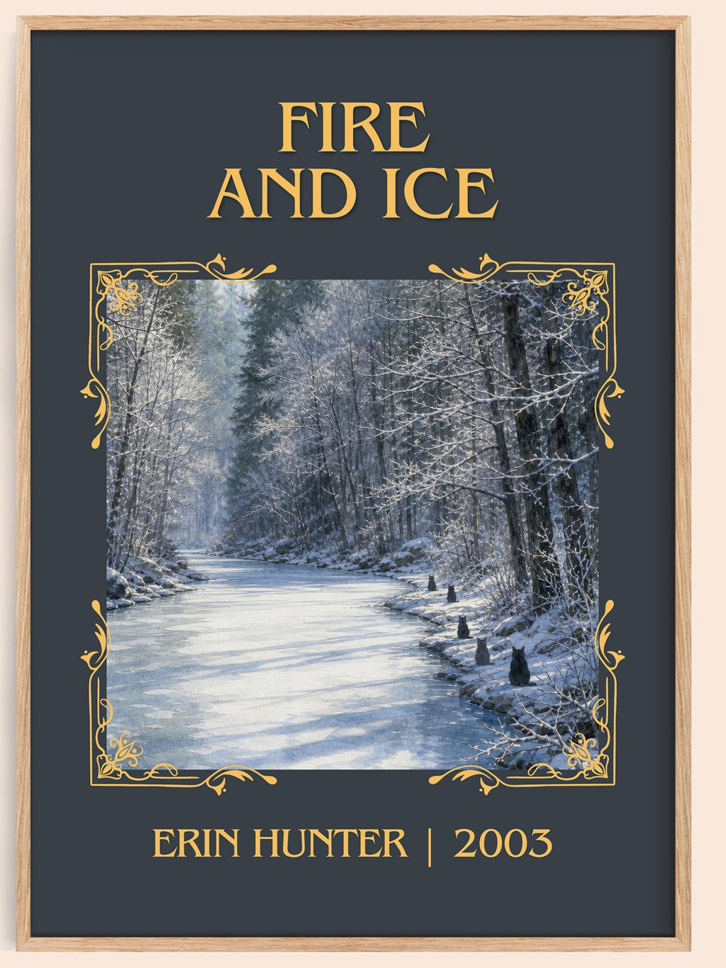 Fire and Ice Classic Book Art Print by Erin Hunter – book poster