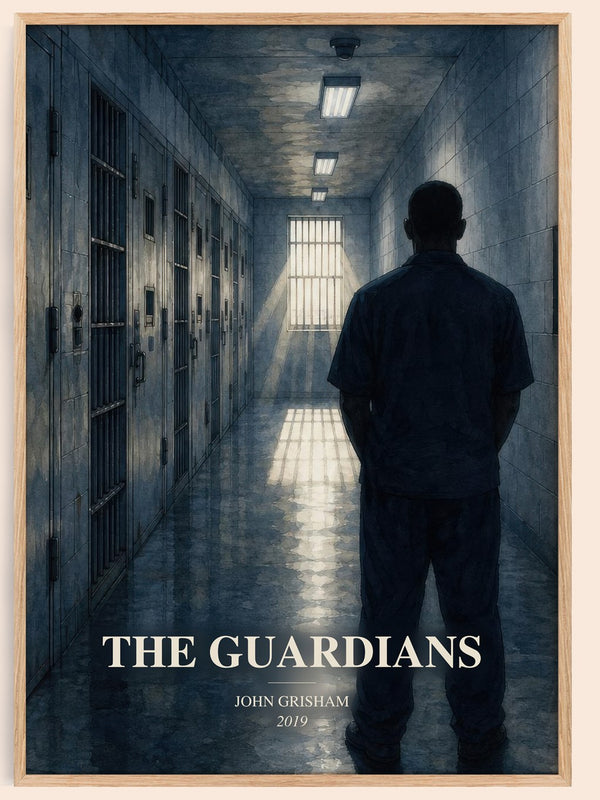 The Guardians watercolour book poster by John Grisham – framed literary art print