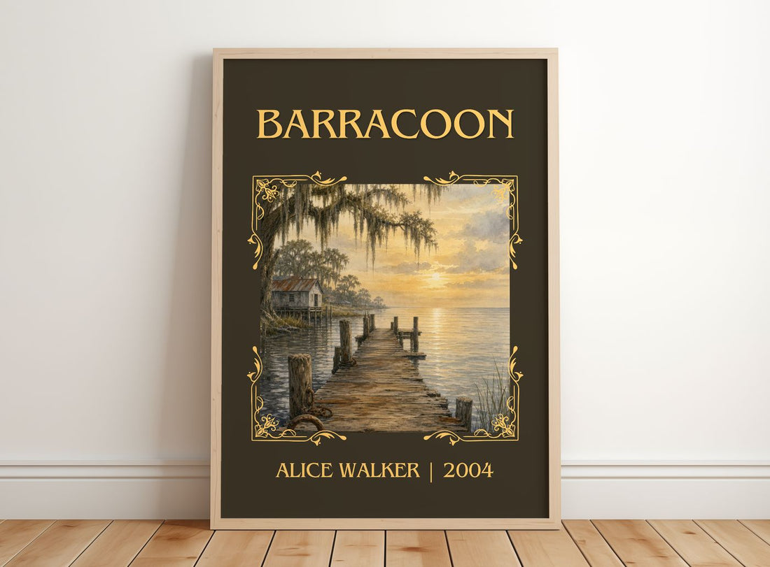 Barracoon Classic Book Art Print by Alice Walker – framed print leaning on a wooden floor