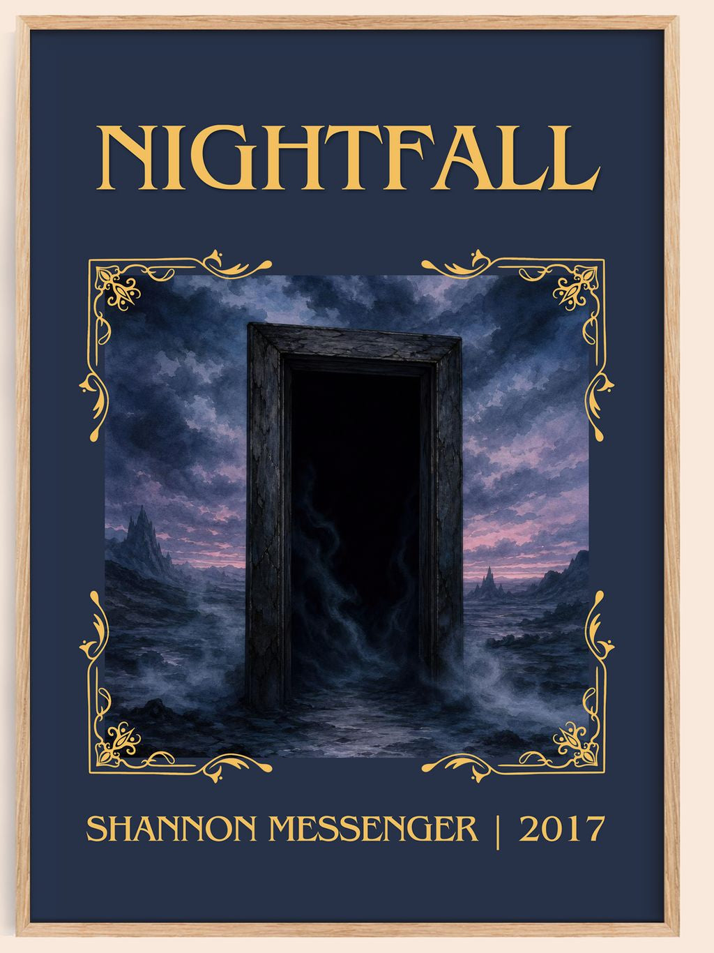 Nightfall Classic Book Art Print by Shannon Messenger – book poster