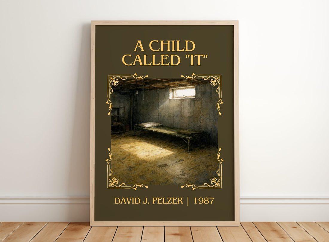A child called "it" Classic Book Art Print by David J. Pelzer – framed print leaning on a wooden floor