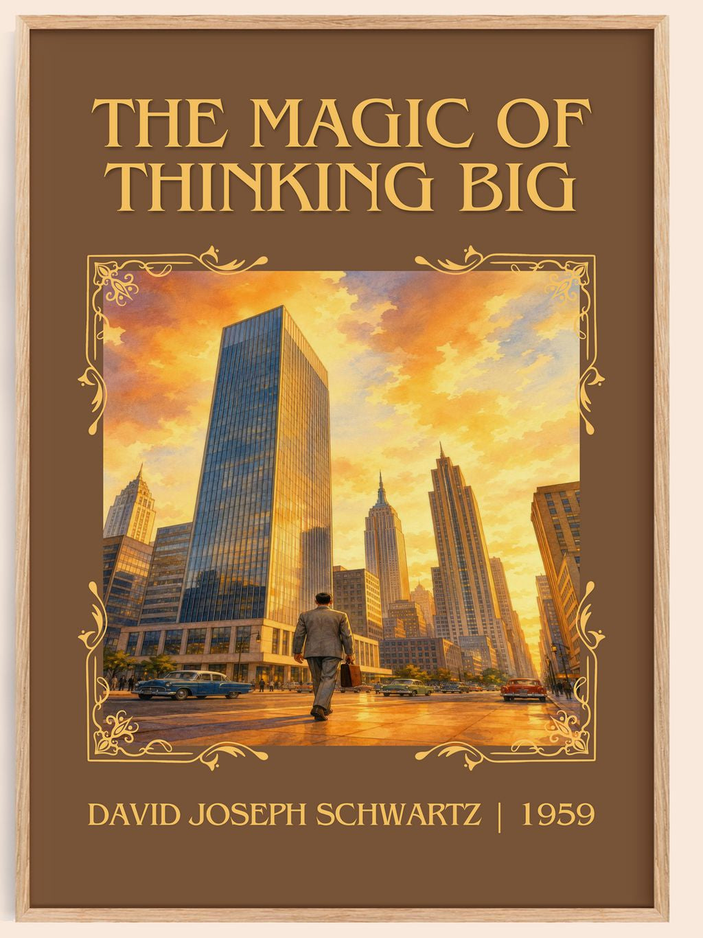 Magic of Thinking Big Classic Book Art Print by David Joseph Schwartz – book poster