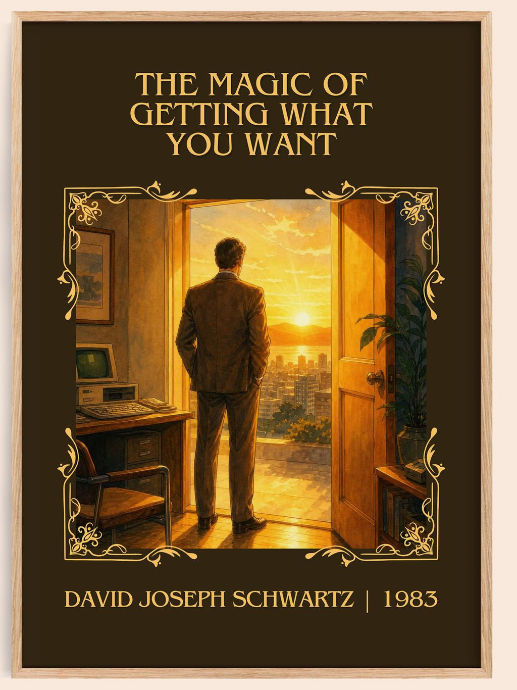 Magic of Getting What You Want Classic Book Art Print by D. Schwartz – book poster