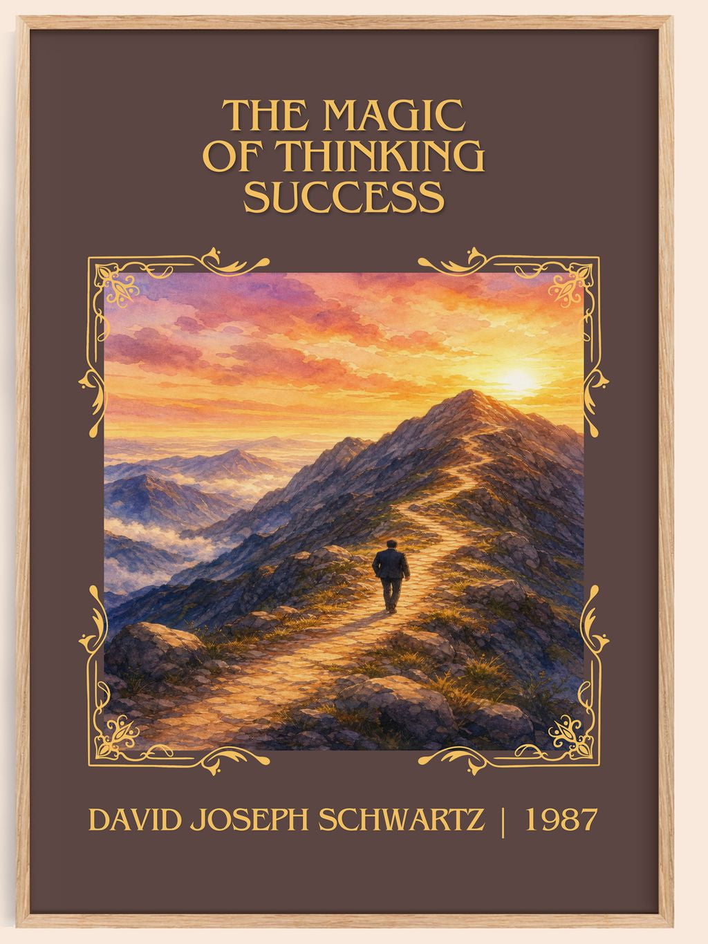 Magic of Thinking Success Classic Book Art Print by D. Schwartz – book poster