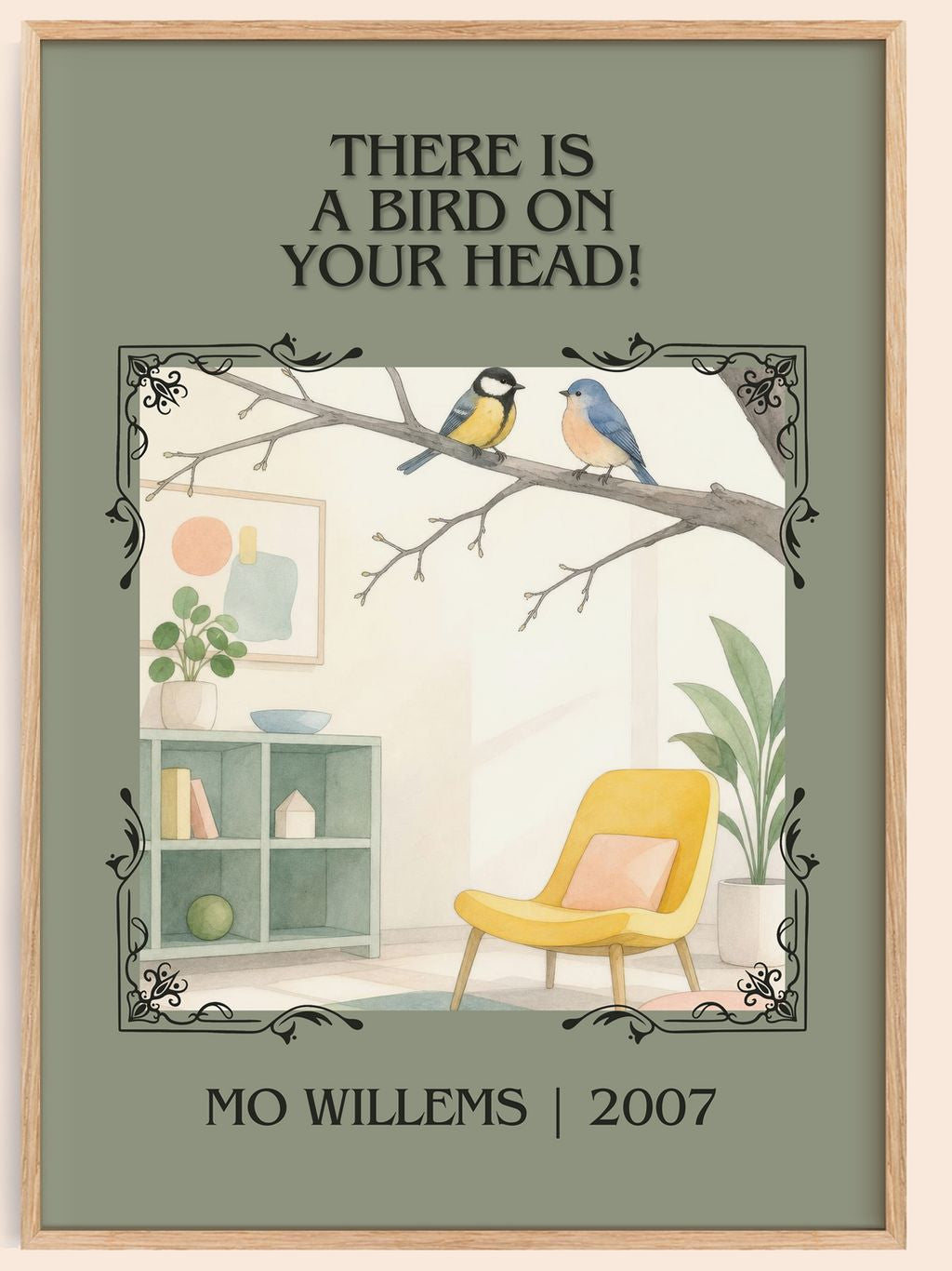 There is a bird on your head! Classic Book Art Print by Mo Willems – book poster