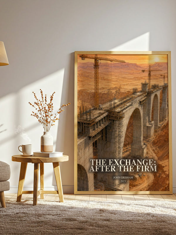 The Exchange: After The Firm watercolour print in frame leaning in hallway – thriller wall art