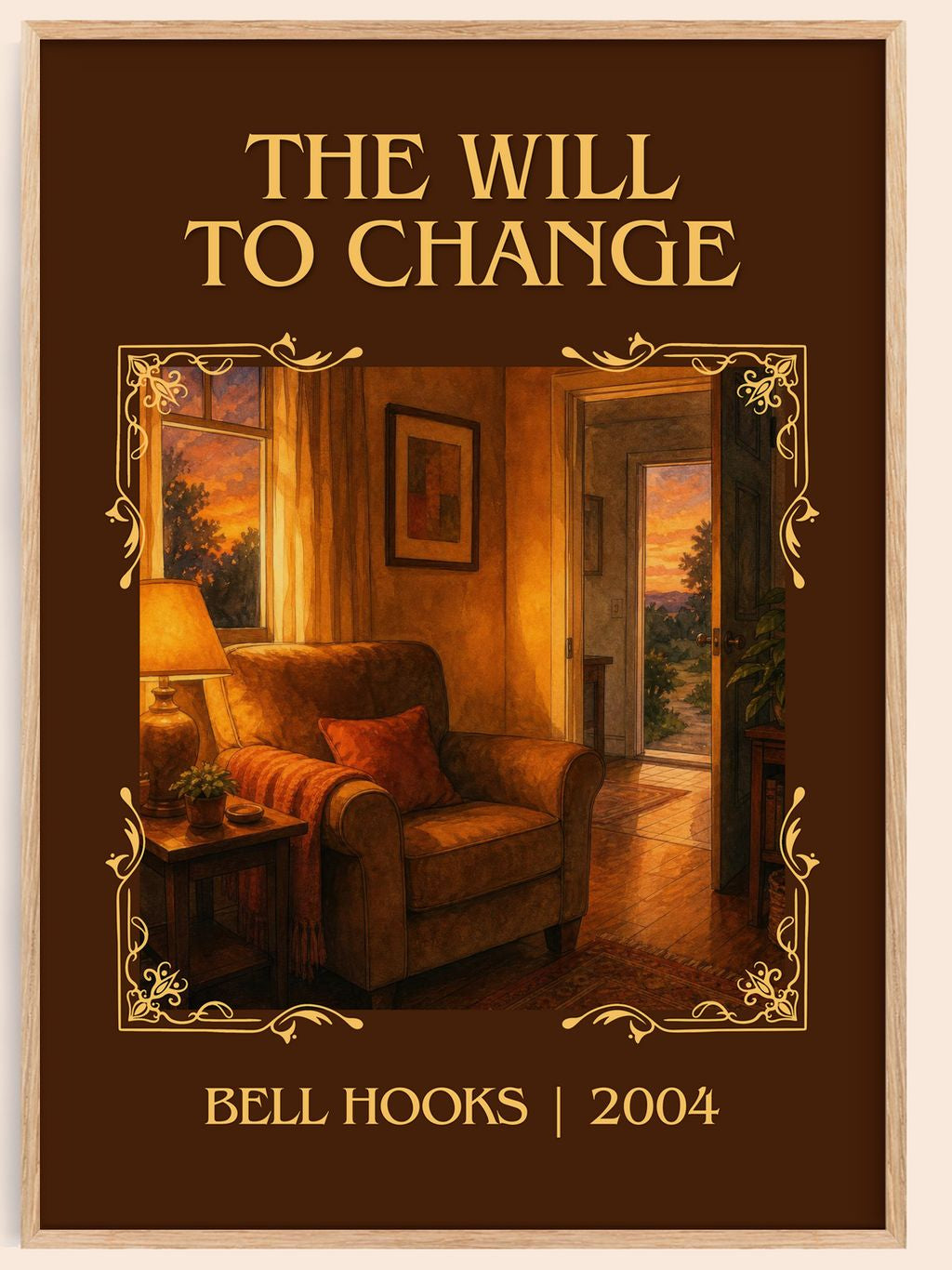 The will to change Classic Book Art Print by Bell Hooks – book poster