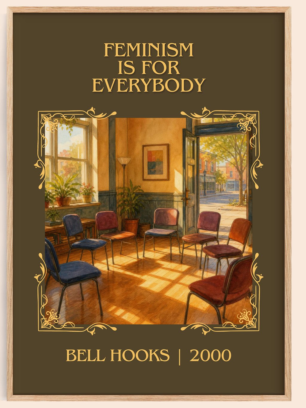 Feminism Is for Everybody Classic Book Art Print by Bell Hooks – book poster
