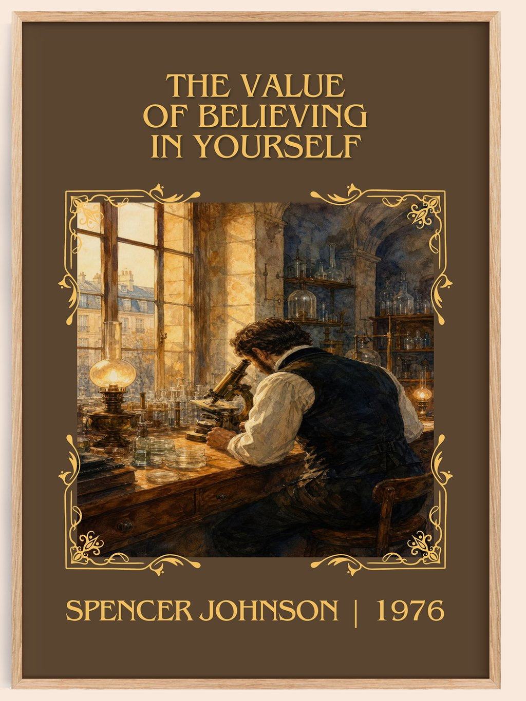 Value of Believing in Yourself Classic Book Art Print by S. Johnson – book poster