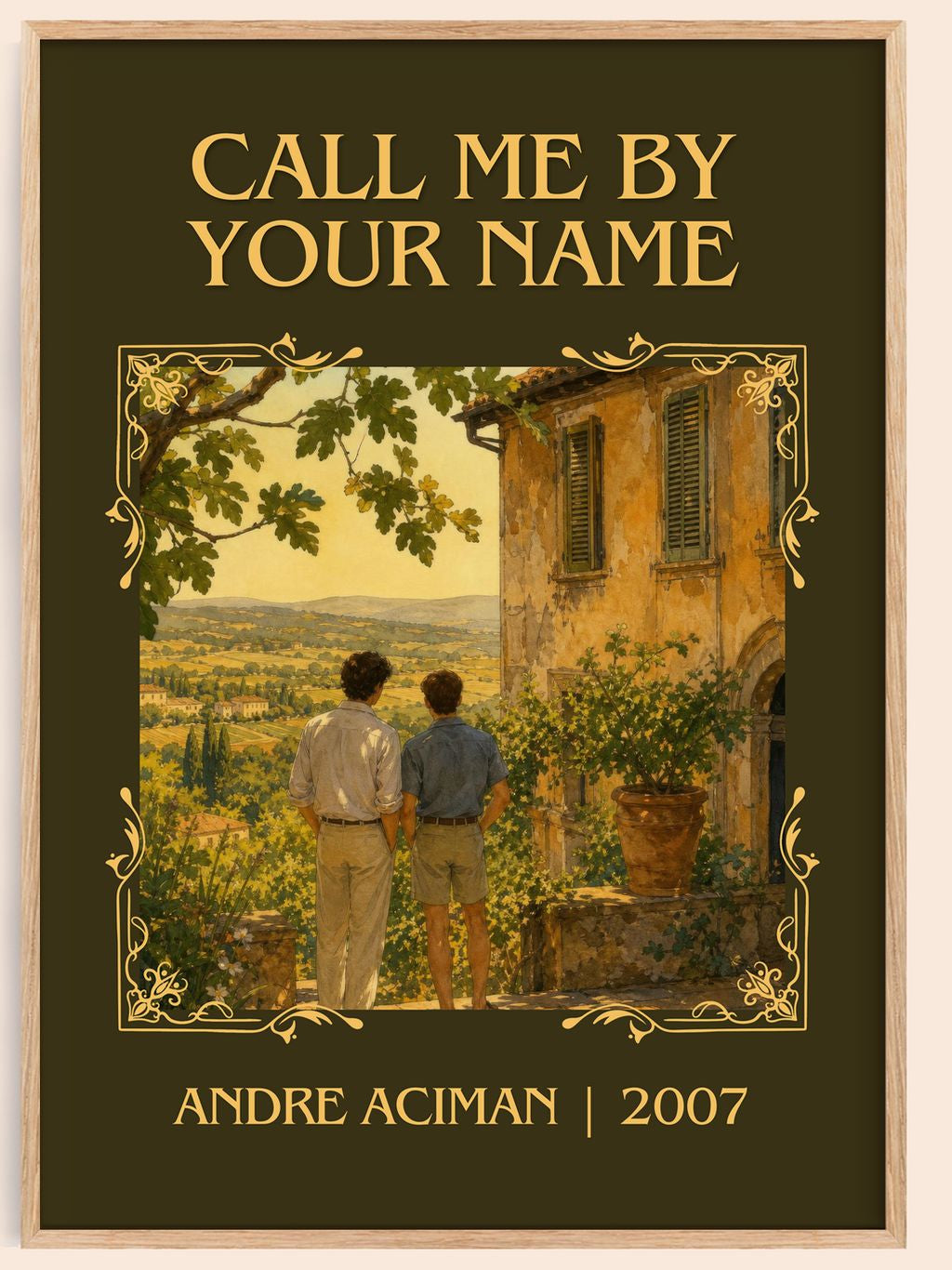 Call Me by Your Name Classic Book Art Print by André Aciman – book poster