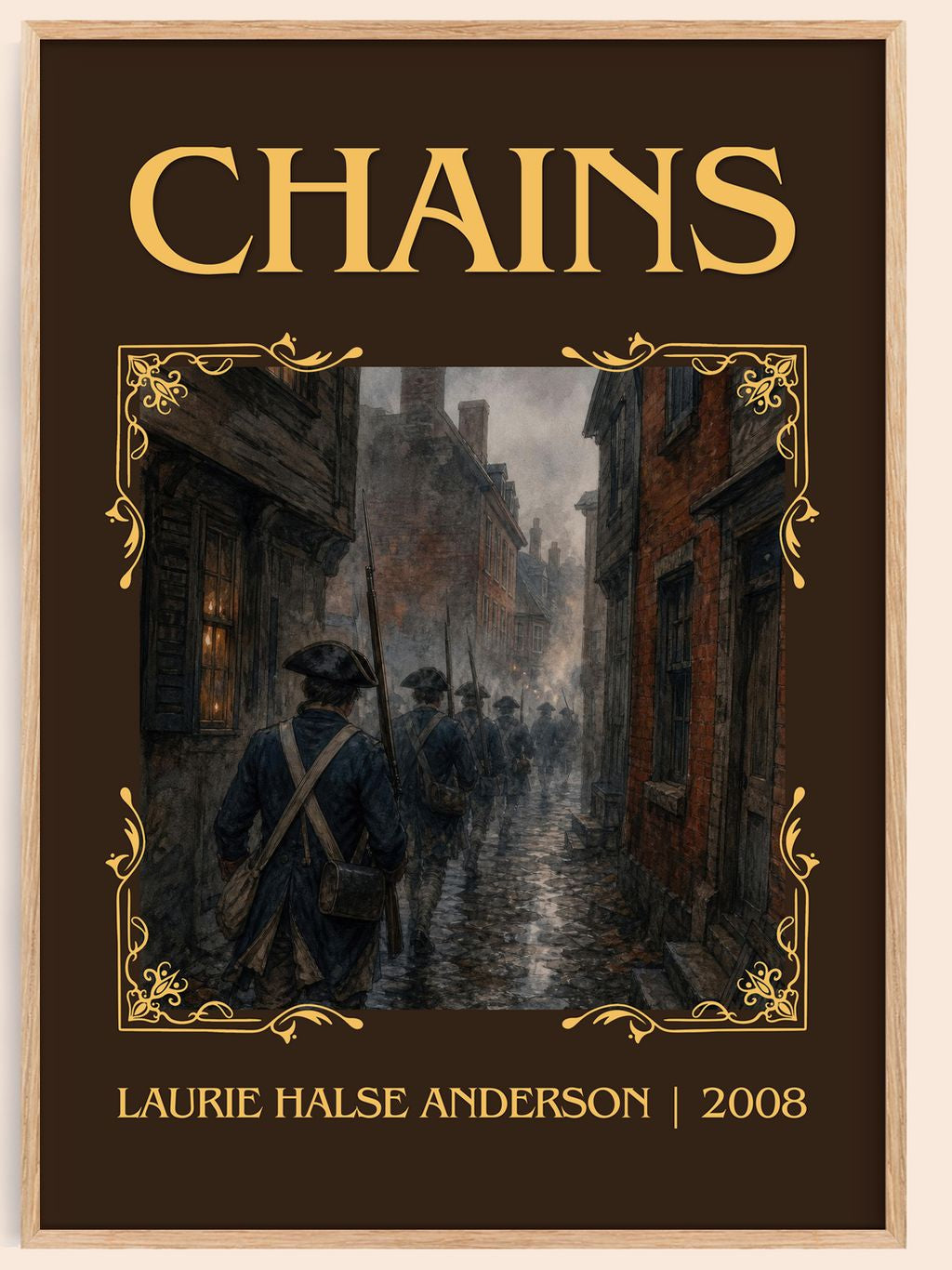 Chains Classic Book Art Print by Laurie Halse Anderson – book poster