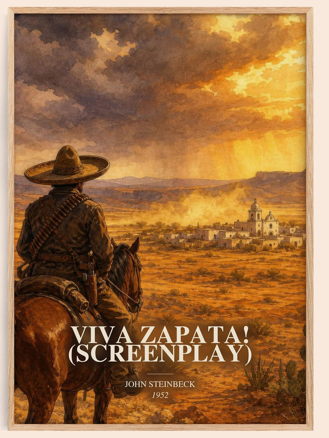 Viva Zapata! (Screenplay) Book Watercolour Illustration – J. Steinbeck