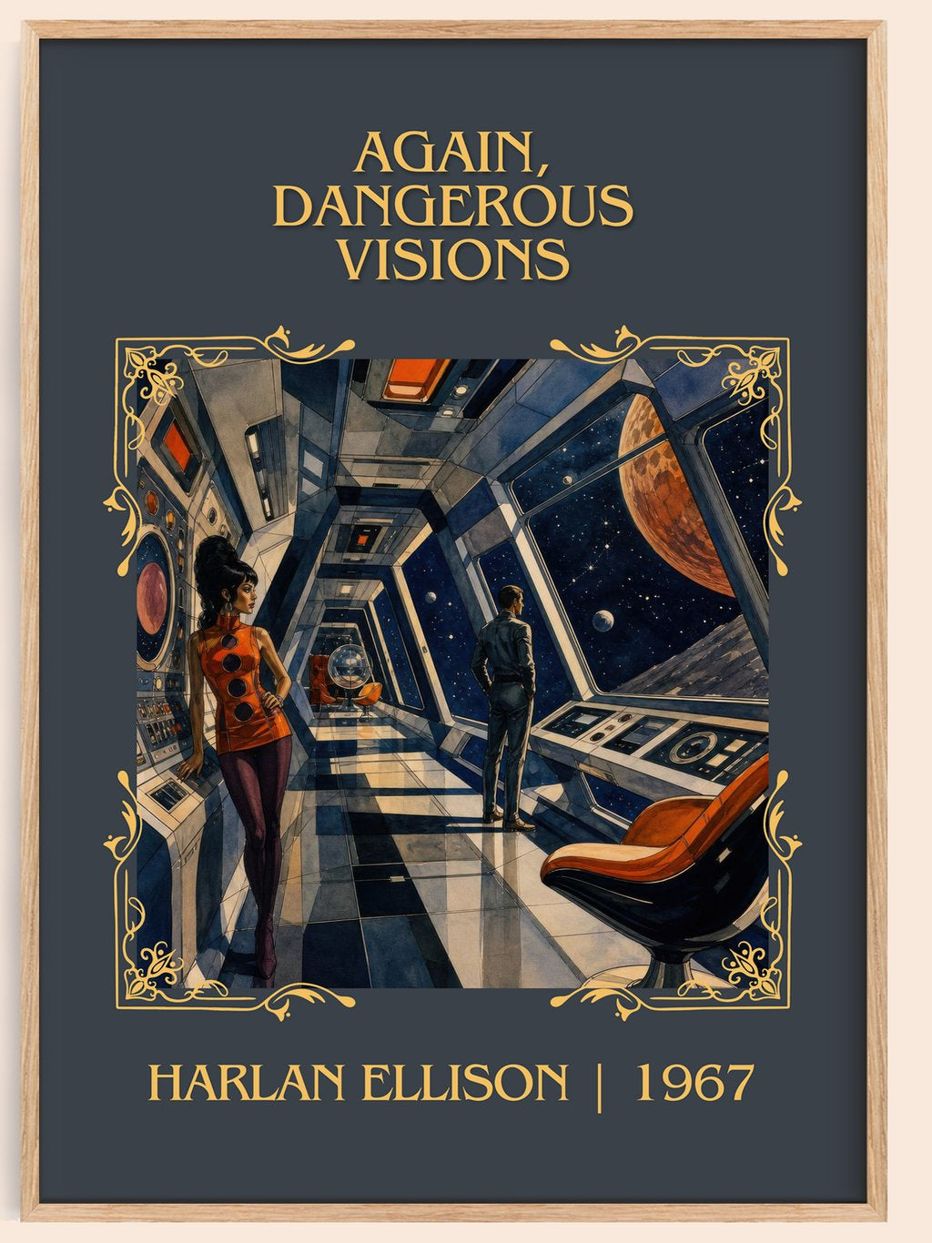 Again, Dangerous Visions Classic Book Art Print by Harlan Ellison – book poster