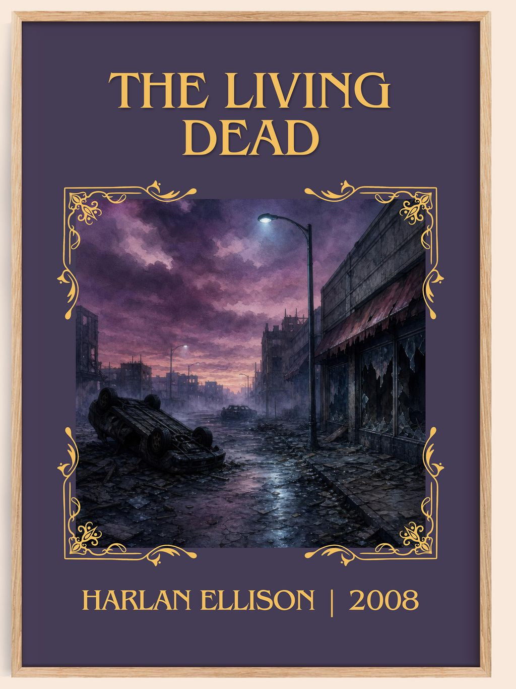 The Living Dead Classic Book Art Print by Harlan Ellison – book poster