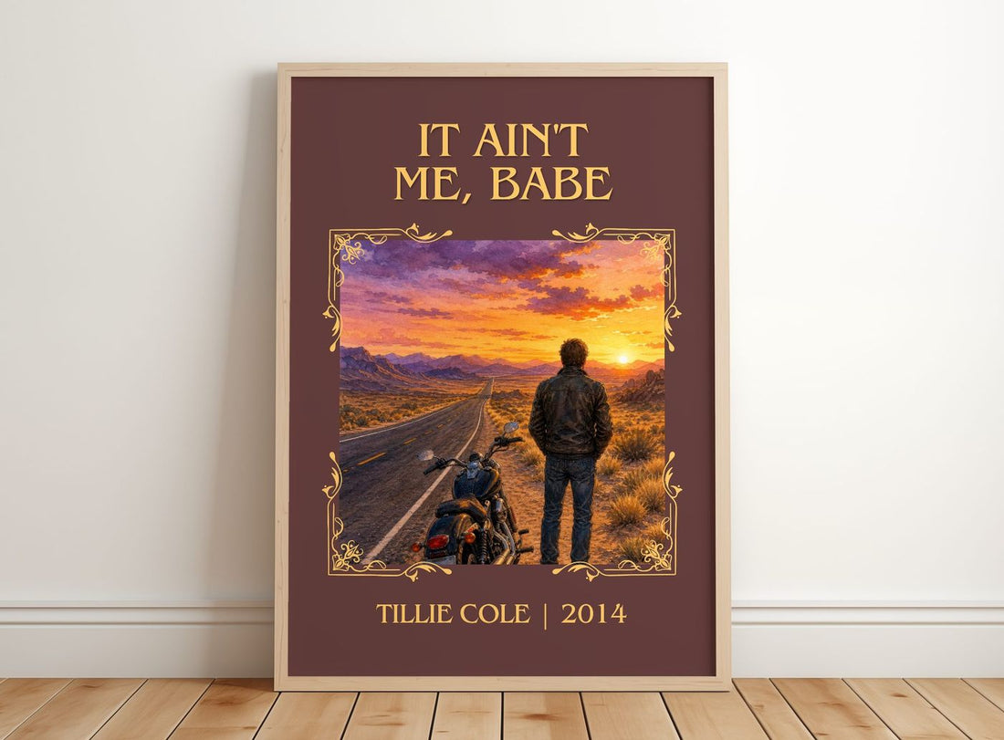It Ain't Me, Babe Classic Book Art Print by Tillie Cole – framed print leaning on a wooden floor