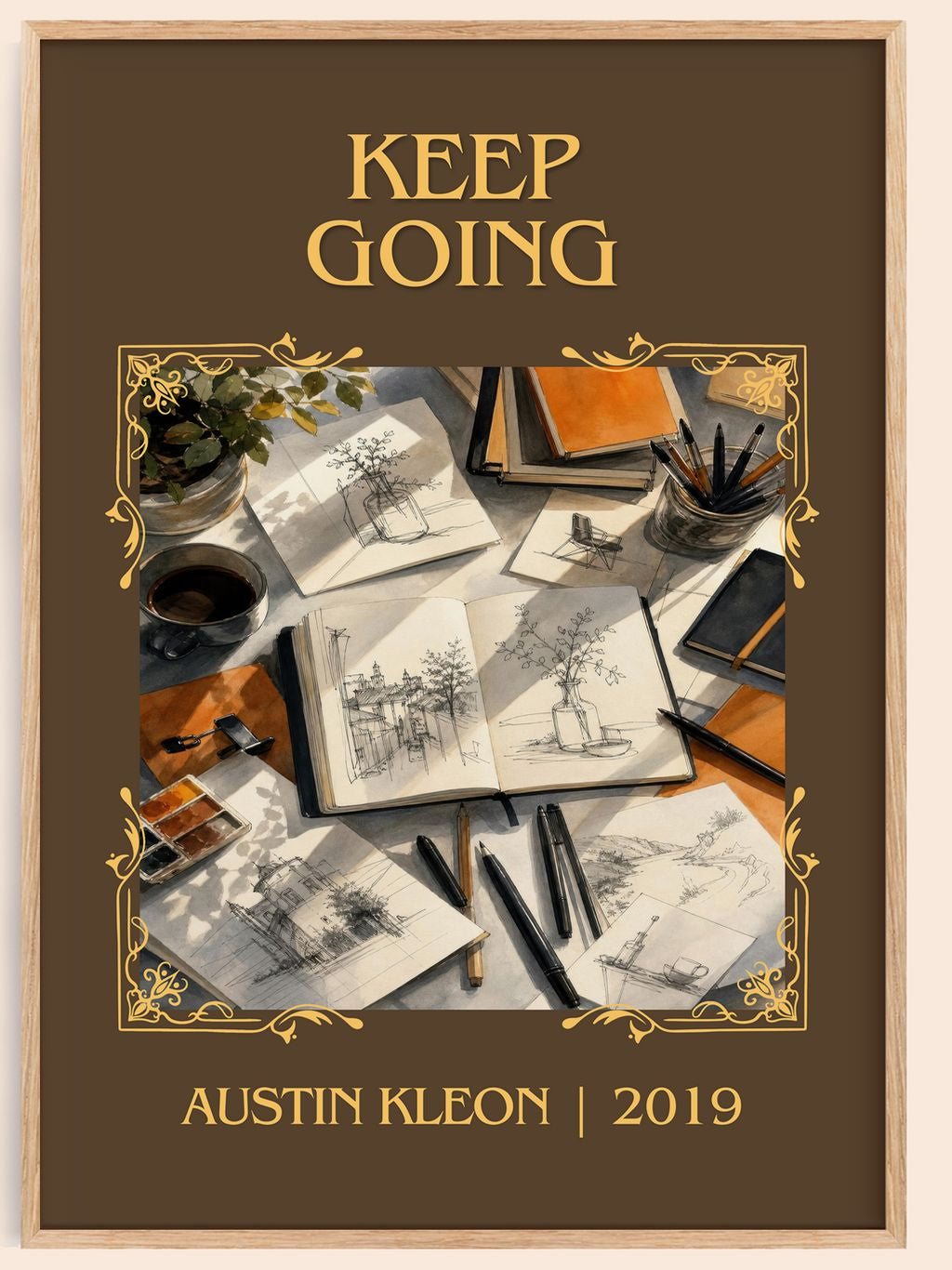Keep Going Classic Book Art Print by Austin Kleon – book poster