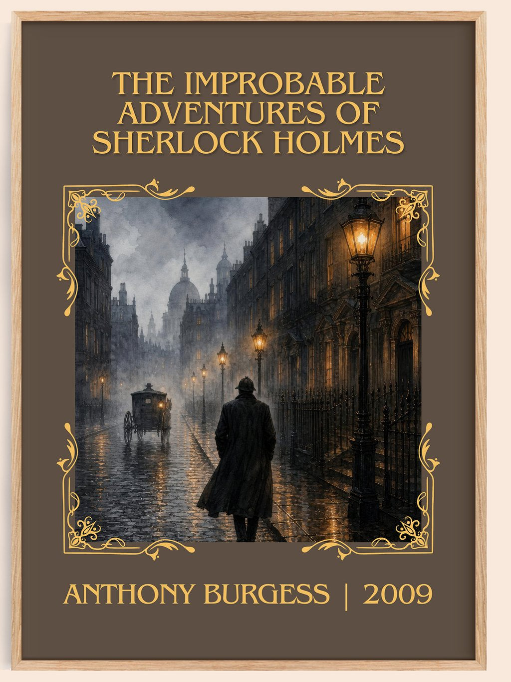 The Improbable Adventures of Sherlock Holmes Classic Book Art Print by Anthony Burgess – book poster