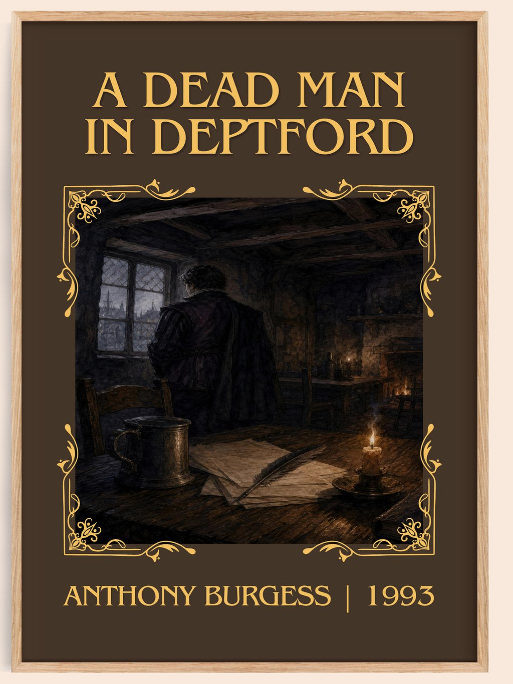 A Dead Man in Deptford Classic Book Art Print by Anthony Burgess – book poster
