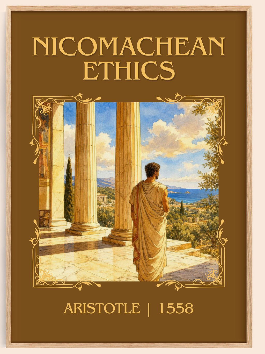 Nicomachean Ethics Classic Book Art Print by Aristotle – book poster