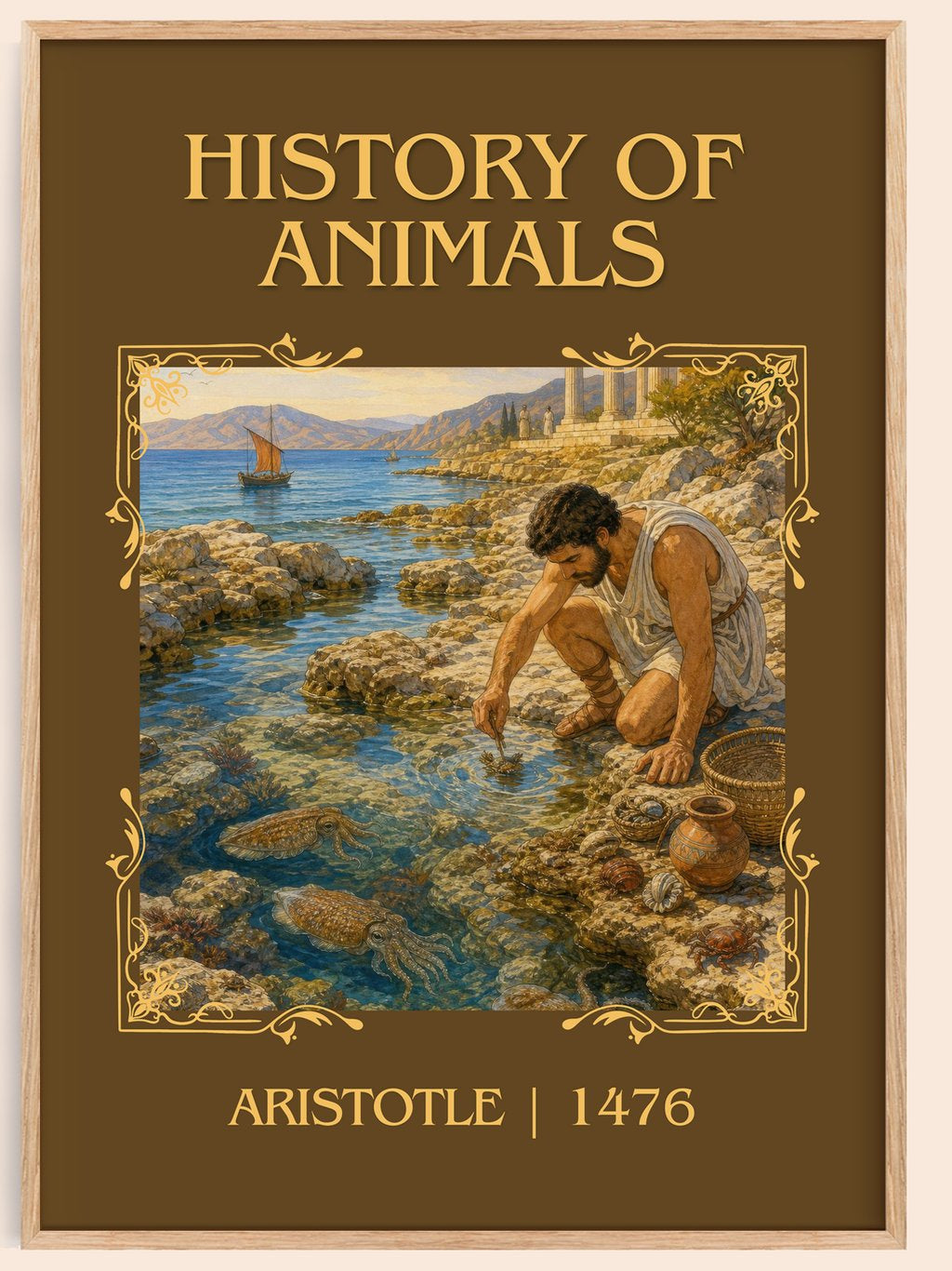 History of Animals Classic Book Art Print by Aristotle – book poster