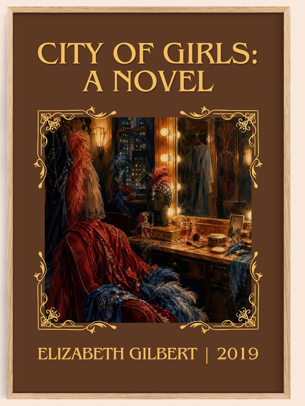 City of Girls: A Novel Classic Book Art Print by Elizabeth Gilbert – book poster