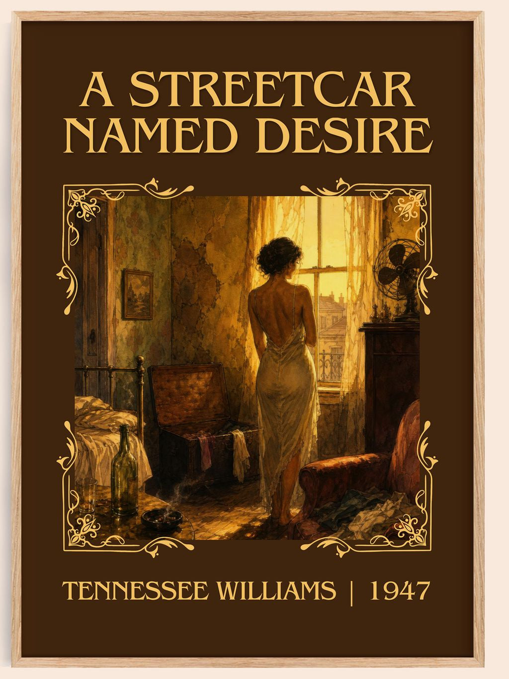 A Streetcar Named Desire Classic Book Art Print by Tennessee Williams – book poster