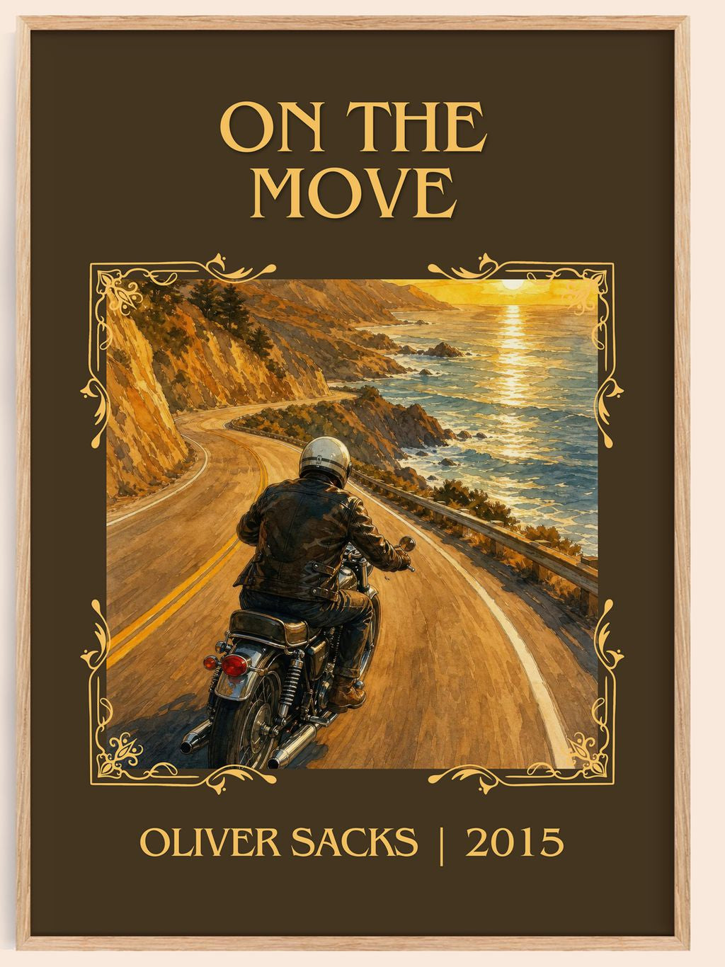 On the Move Classic Book Art Print by Oliver Sacks – book poster