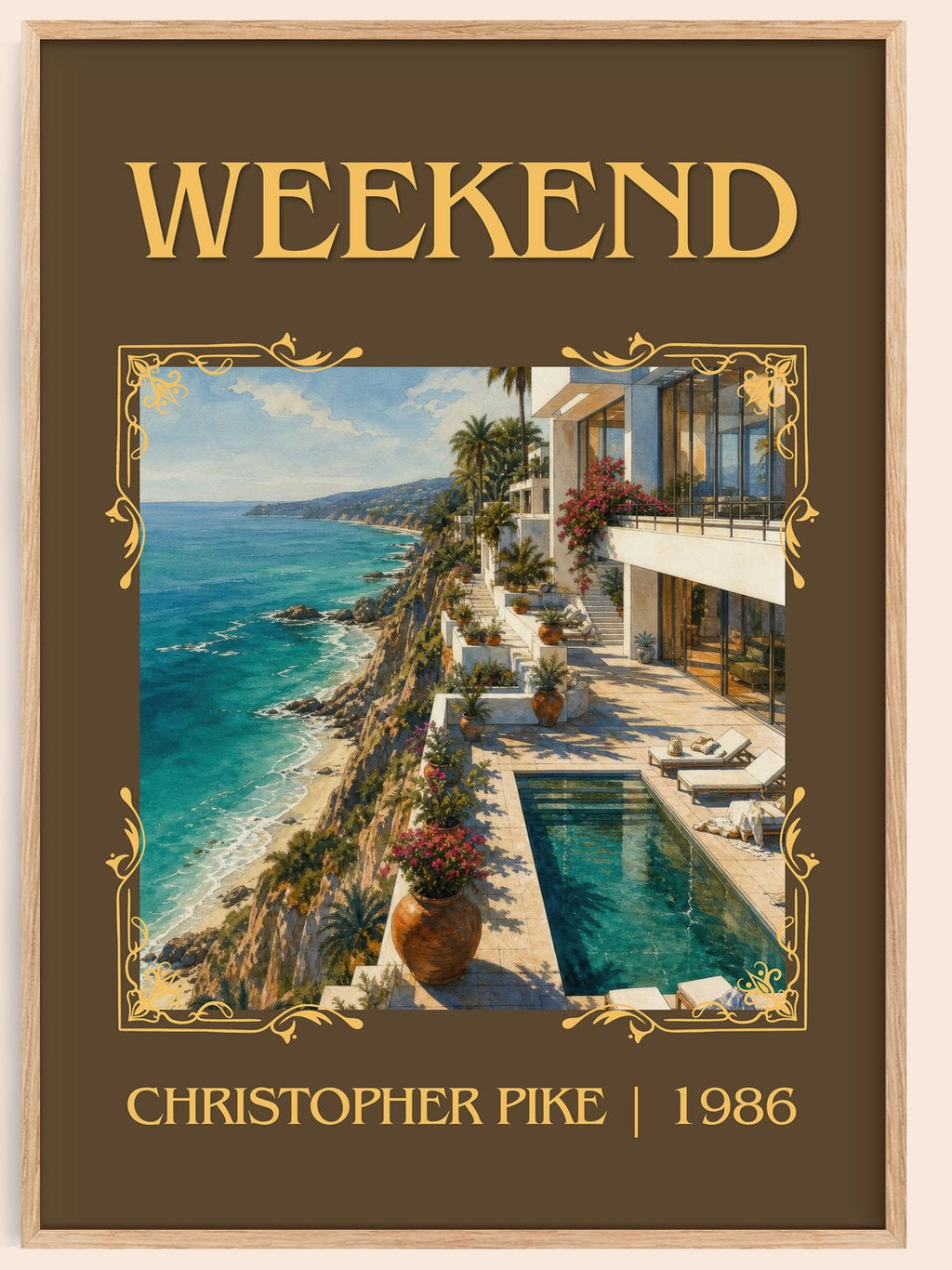 Weekend Classic Book Art Print by Christopher Pike – book poster