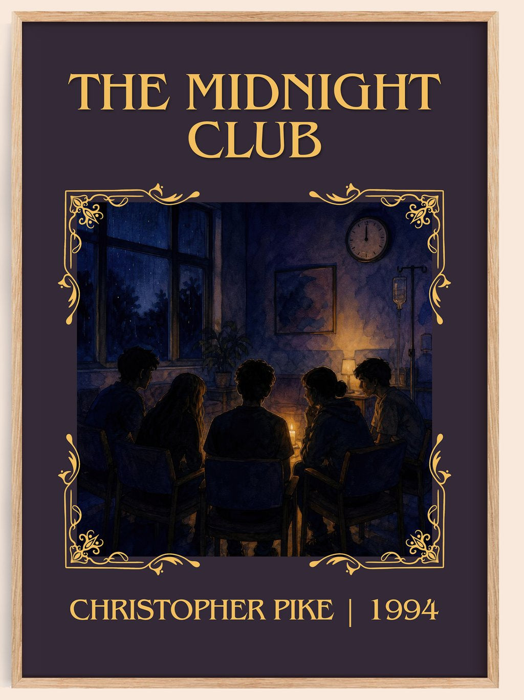 The Midnight Club Classic Book Art Print by Christopher Pike – book poster