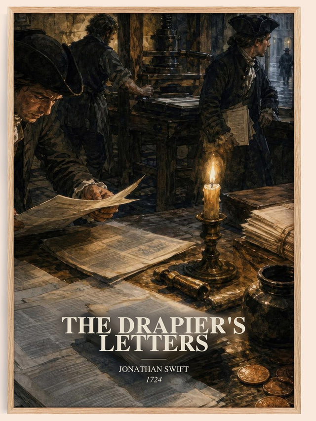 The Drapier'S Letters Book Watercolour Illustration by Jonathan Swift
