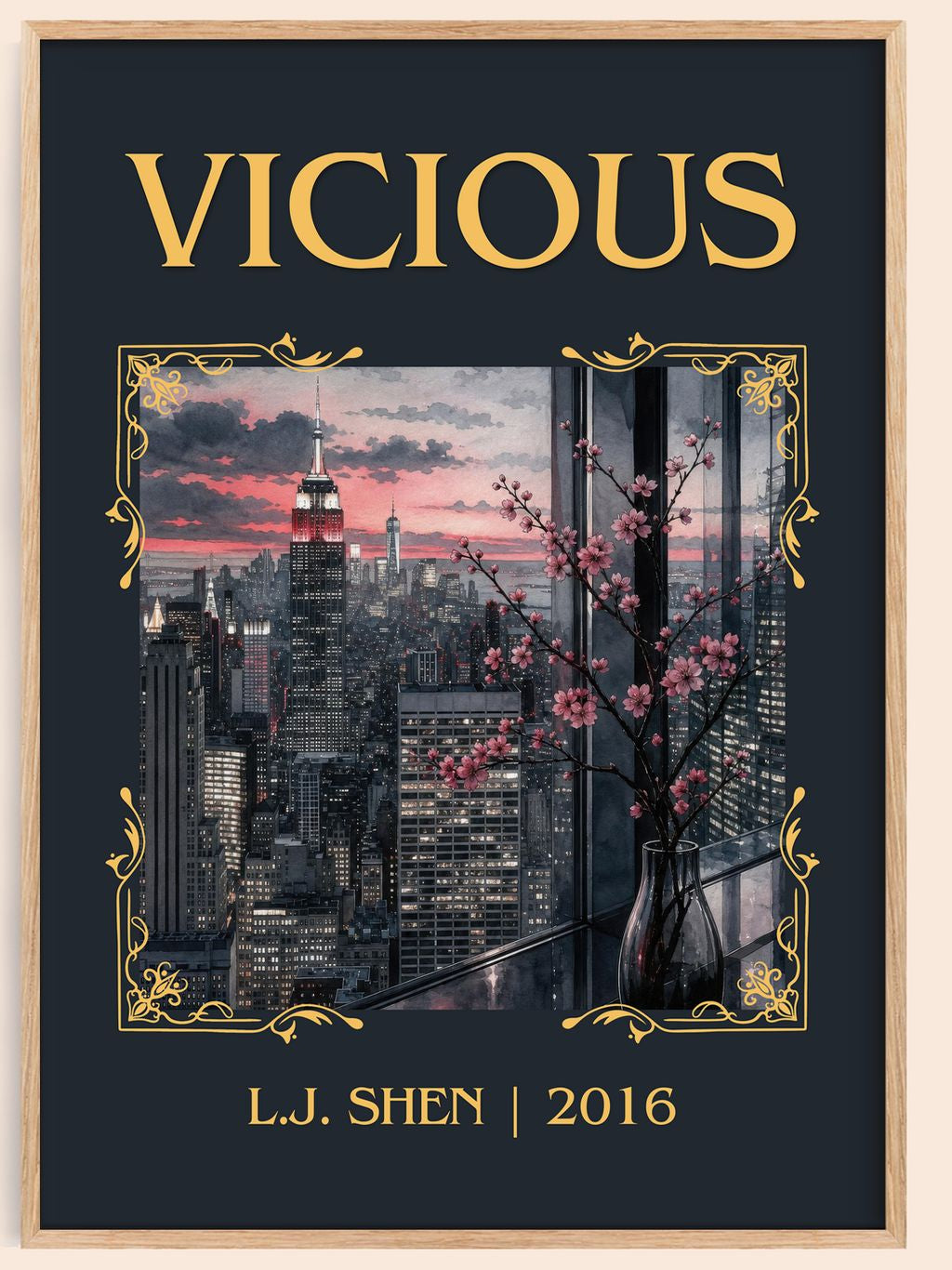 Vicious Classic Book Art Print by L.J. Shen – book poster