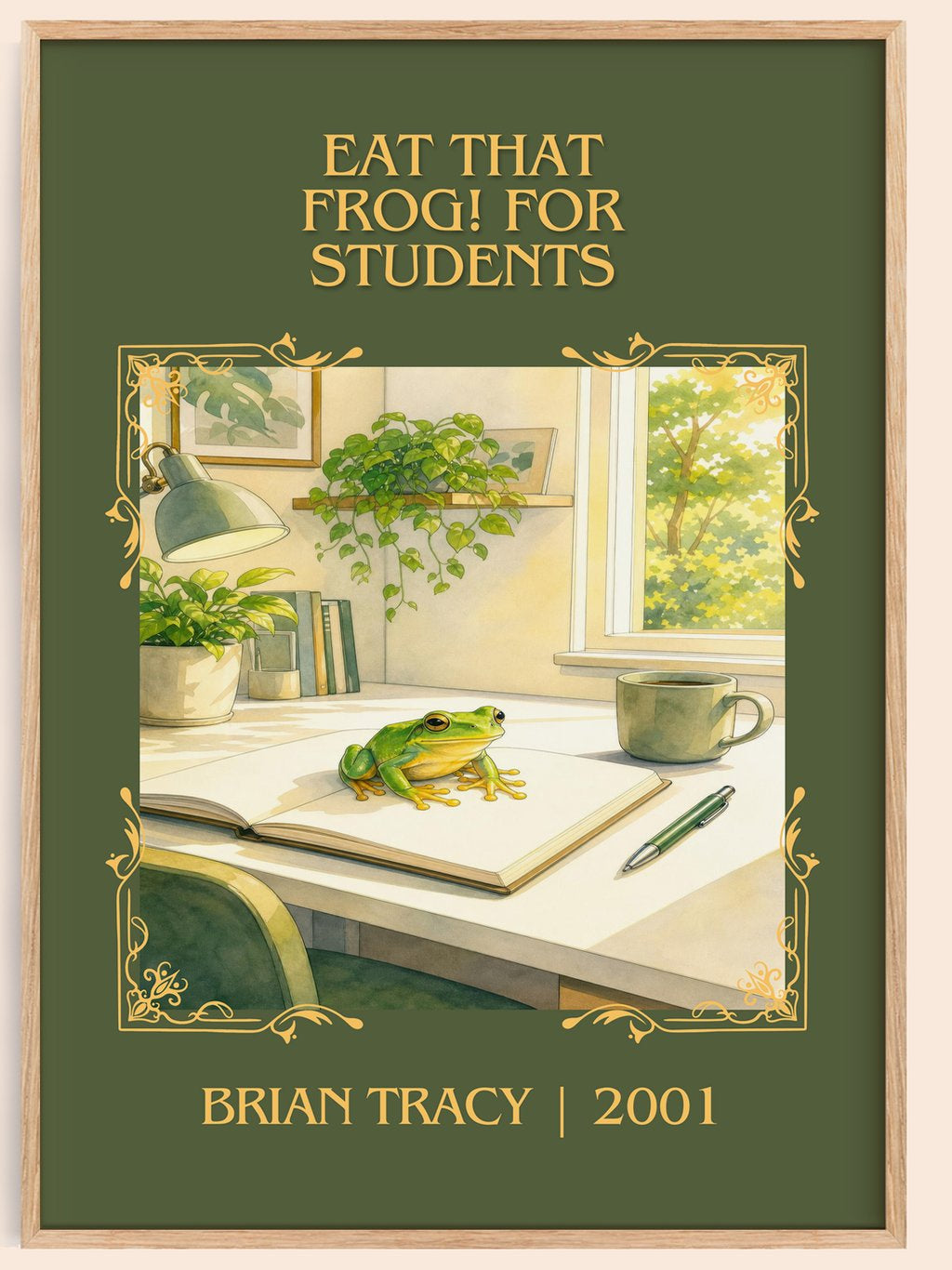 Eat That Frog! for Students Classic Book Art Print by Brian Tracy – book poster