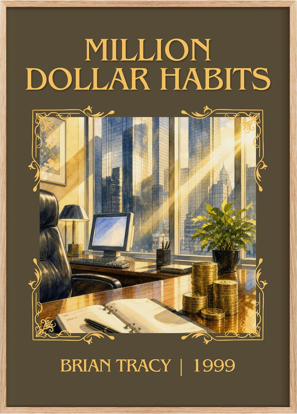 Million Dollar Habits Classic Book Art Print by Brian Tracy
