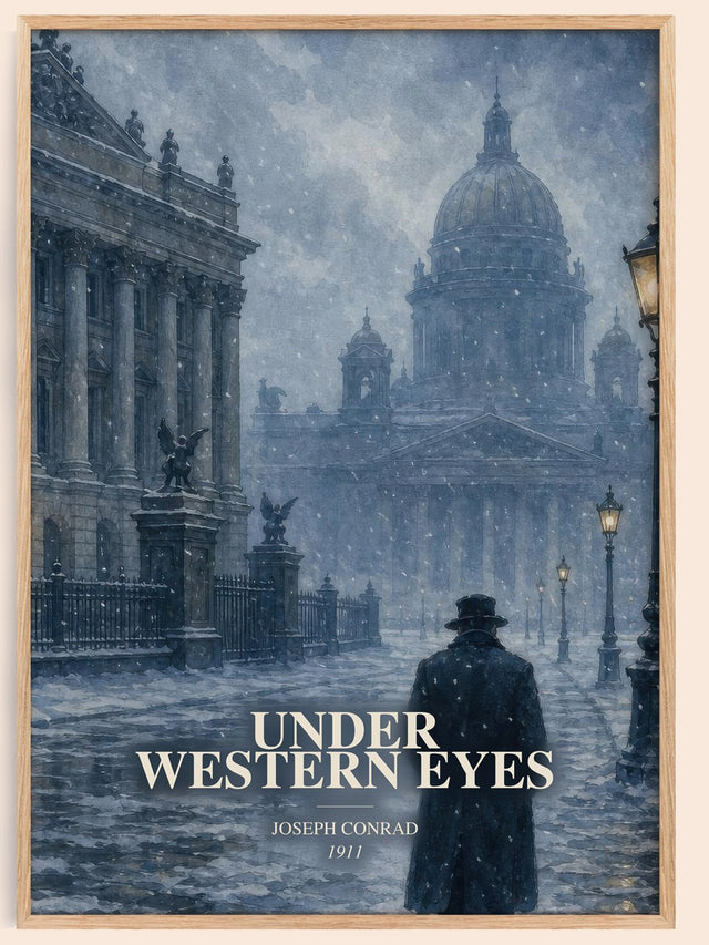 Under Western Eyes Book Watercolour Illustration by Joseph Conrad