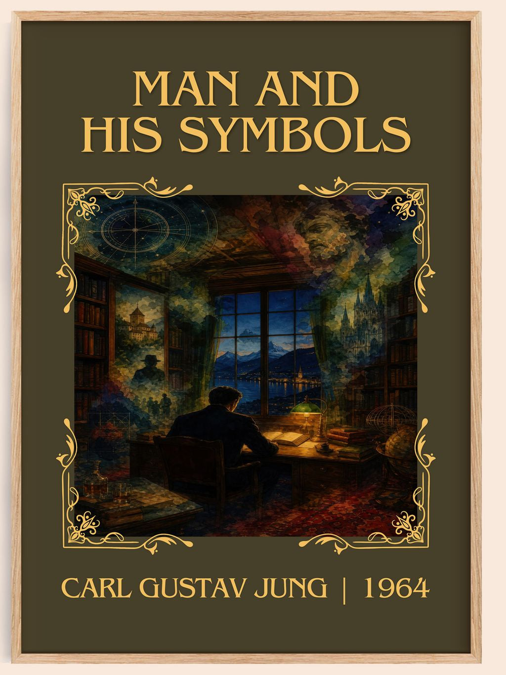 Man and His Symbols Classic Book Art Print by Carl Gustav Jung – book poster