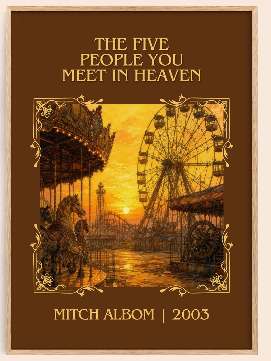 Five People You Meet in Heaven Classic Book Art Print by Mitch Albom – book poster