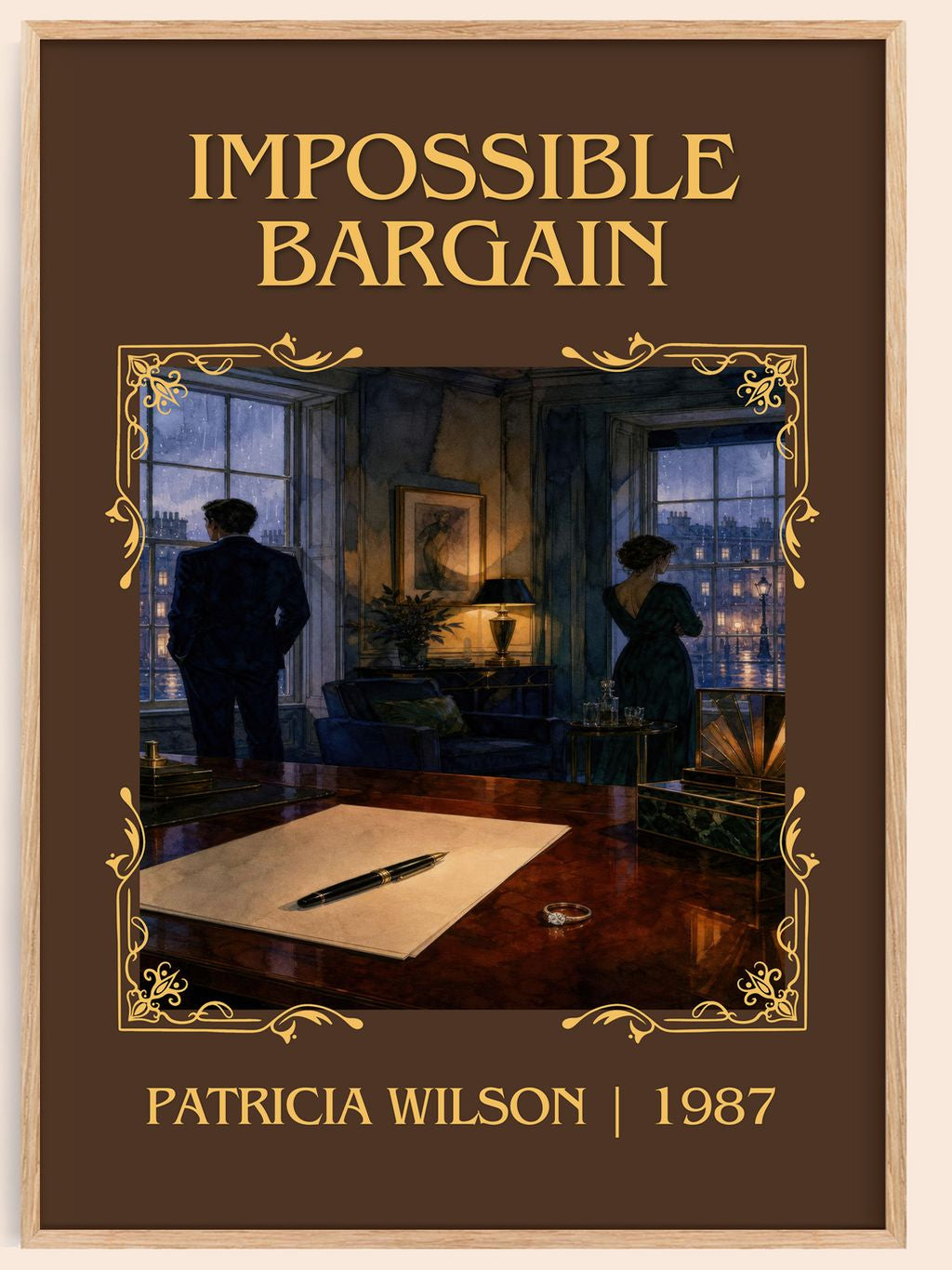 Impossible Bargain Classic Book Art Print by Patricia Wilson – book poster