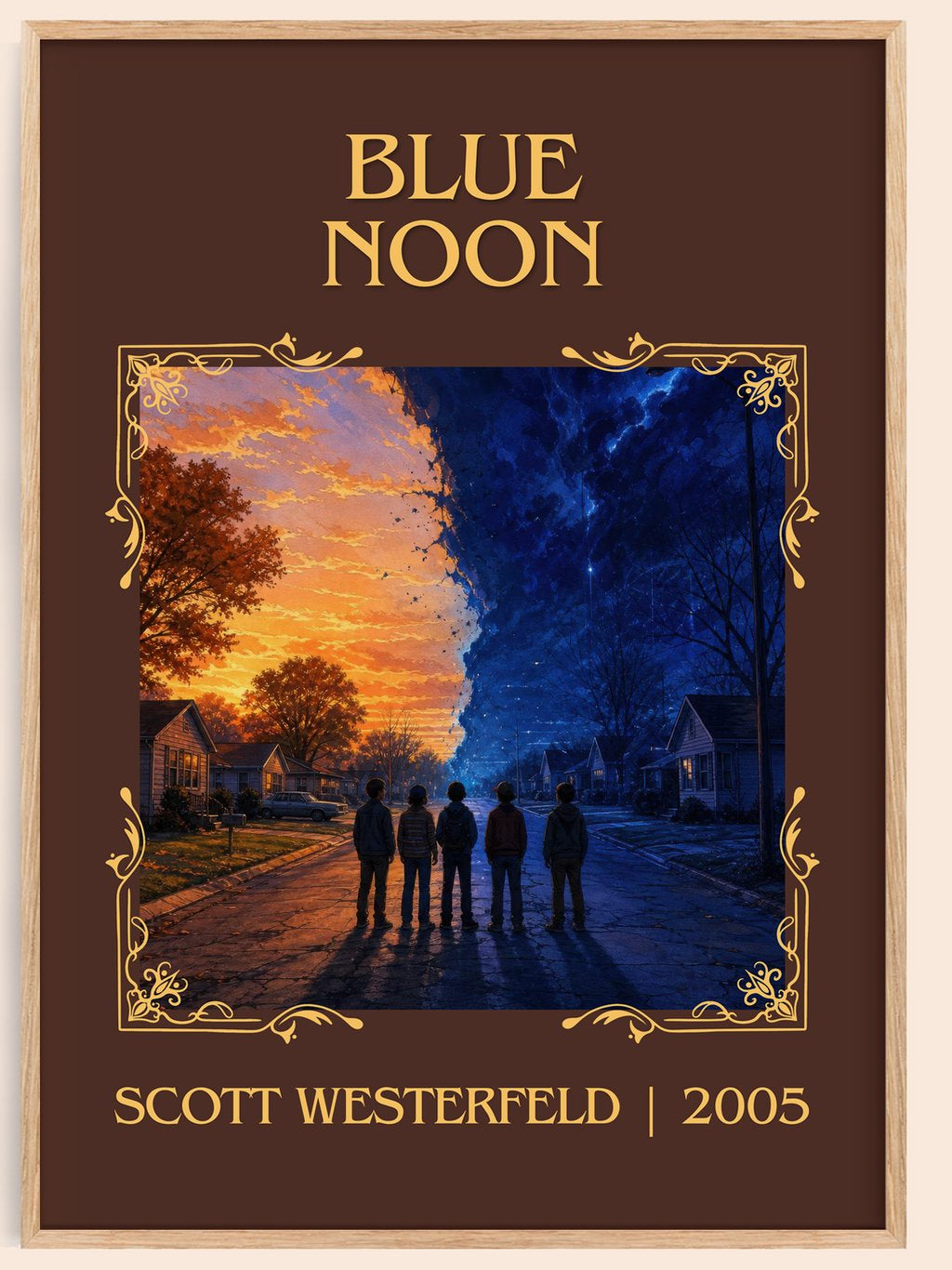 Blue Noon Classic Book Art Print by Scott Westerfeld – book poster