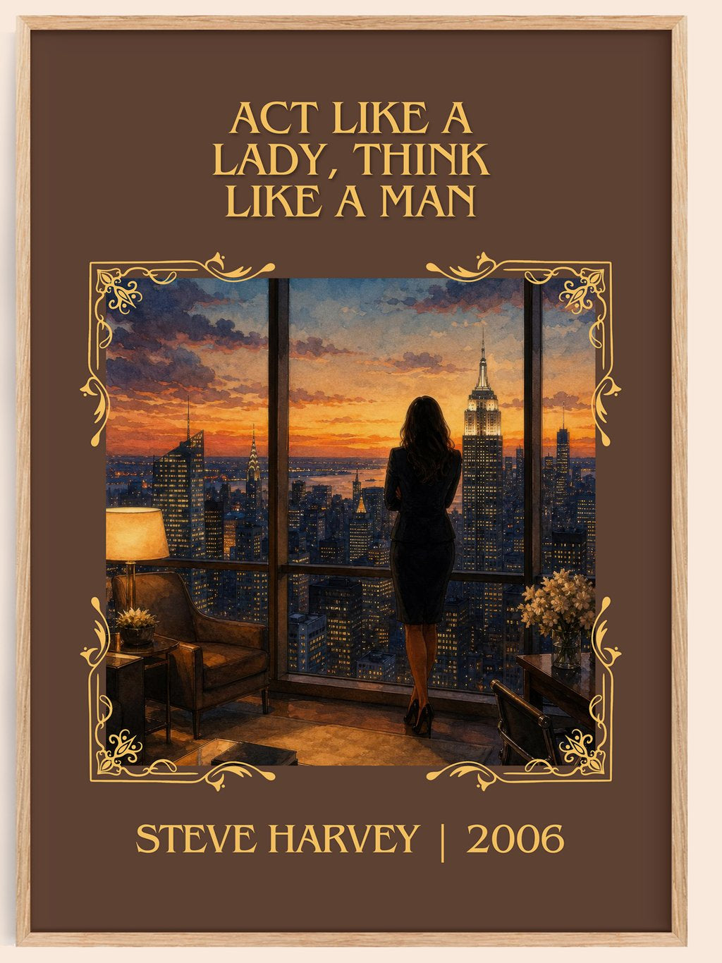Act Like a Lady, Think Like a Man Classic Book Art Print by S. Harvey – book poster